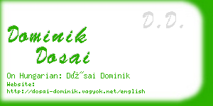 dominik dosai business card